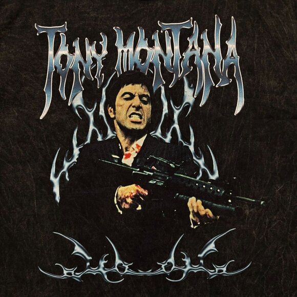 Scarface He Loved The American Dream With Vengeance Mineral Wash Tee Size XL - Picture 2 of 4